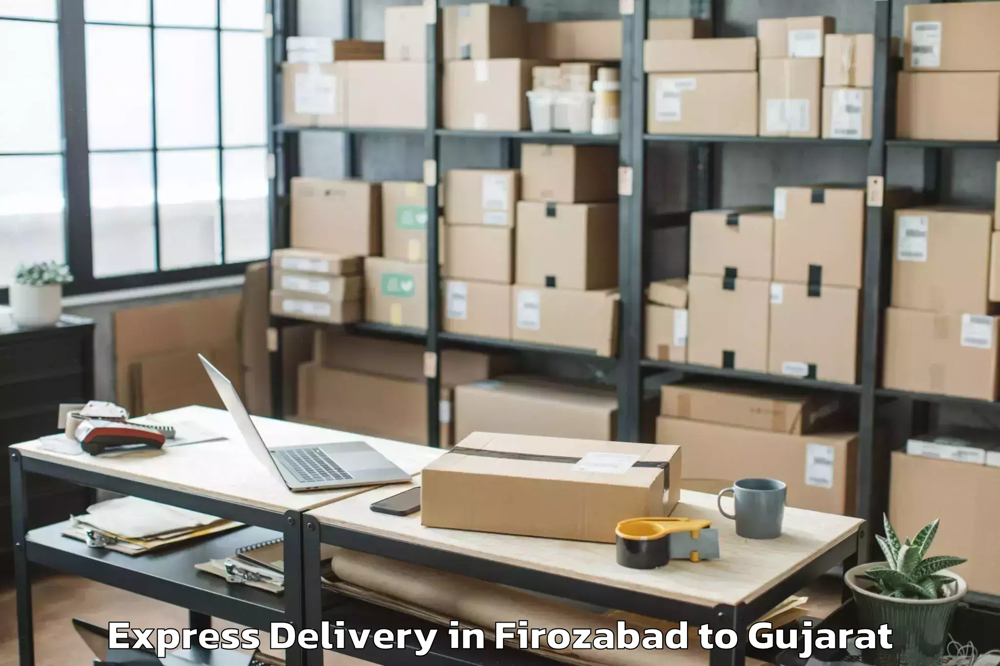 Reliable Firozabad to Kheda Express Delivery